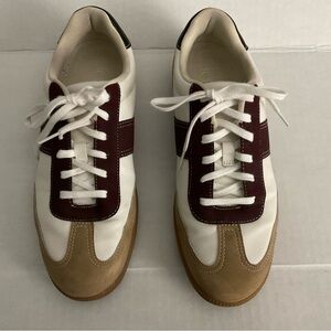 J. CREW Women’s Field Sneakers Honey Burgundy SZ 9 PRE-Owned